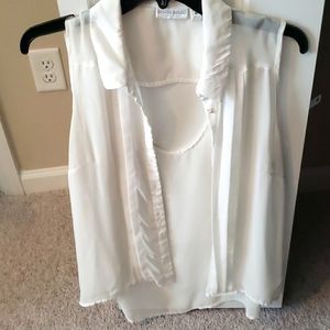 White Sleeveless Top